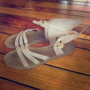 Ancient Greek Sandals Ikaria sandal in smoky clear